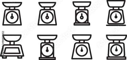 Isometric view of nine different toilet designs in a grid layout Vector