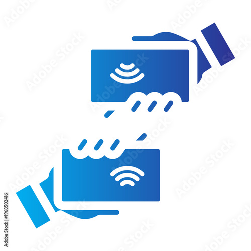 Peer to Peer Card Payment Gradient Icon