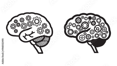 Brain structure illustration for neuroscience study medical education and cognitive function analysis