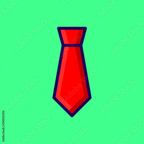 Tie Vector Icon Illustration On Isolated Background.