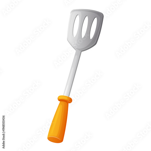 Cute Cartoon Kitchen Spatula Vector Illustration