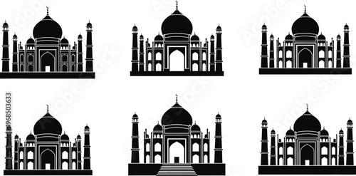 Taj Mahal, a famous landmark in Agra, India. 