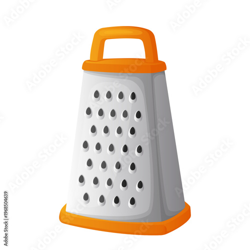 Cute Cartoon Kitchen Metal Grater Vector Illustration