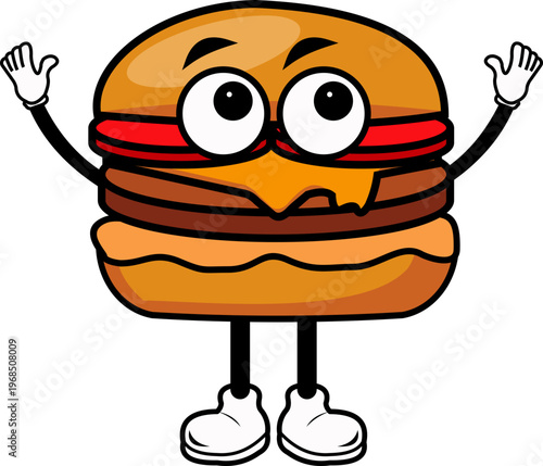 Cartoon Character Burger Illustration 