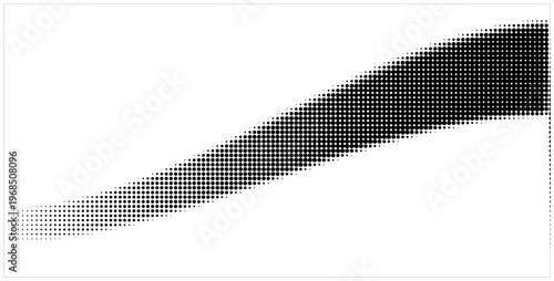 Set of halftone dots gradient pattern texture isolated on white background. Straight dotted spots using halftone circle dot raster texture.