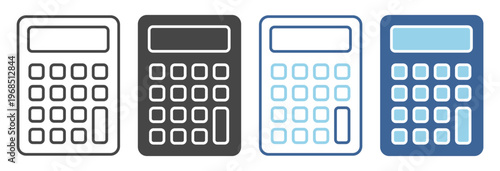 Calculator device payment finance office filled icon on transparent background