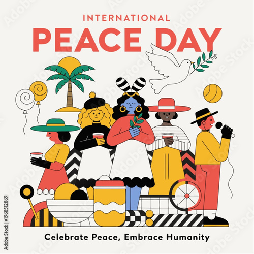 Cultural Diversity and Unity – International Peace Day Vector
