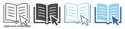 Book education read study line icon on transparent background