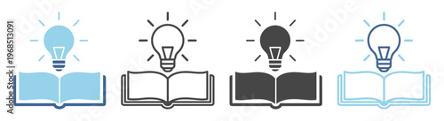 Book education study school outline icon on transparent background