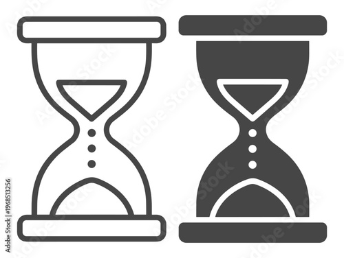 Hourglass symbol timer time sand icon on transparent background