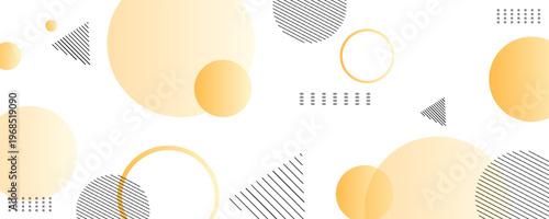 Geometric banner background orange and yellow gradations pattern shape.modern vector eps 10