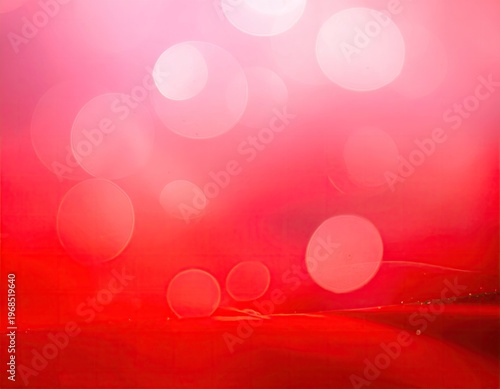 Abstract Red Bokeh Light Background with Soft Circles.