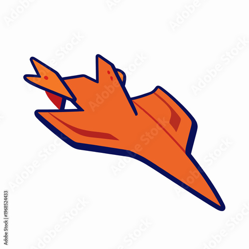 Aerodynamic tribal racing wing graphic, sharp orange and red vinyl sticker design for sports car body wrap, modern automotive speed decal isolated on white, high-speed performance concept art.