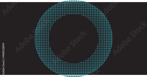 Abstract Light Dots Background - Blue Circle Wave Display LED Defocused