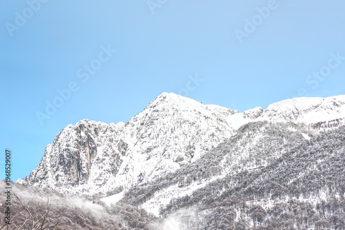 Snow covered the Norther Grigna, Lombardy landscape, Italy