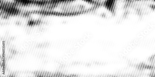 Abstract Distorted Halftone Dot Pattern Monochrome Texture Background