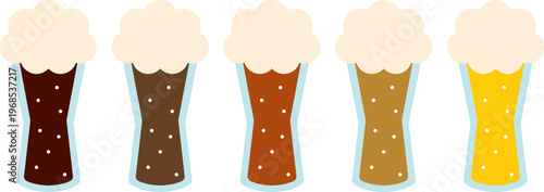 ビールのカラーバリエーションセット