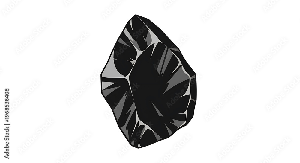 Fototapeta premium A minimalist vector illustration of a black diamond on a white background