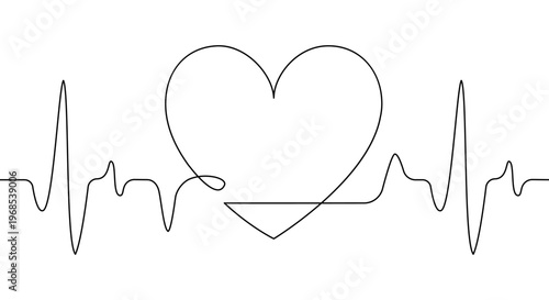 heart beat line heartbeat health continuous icon pulse rate medical art love ekg heart beat line vector care ecg drawing logo draw life cardio illustration single medicine one healthy cardiogram