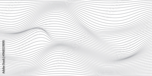 Abstract white and gray color, modern design stripes background with curve lines, wavy pattern