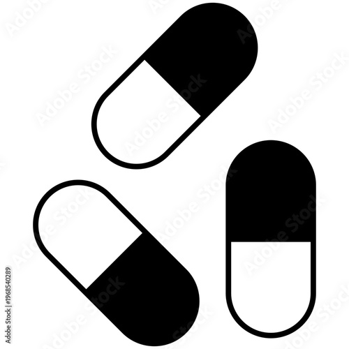 vector illustration of pill drugs