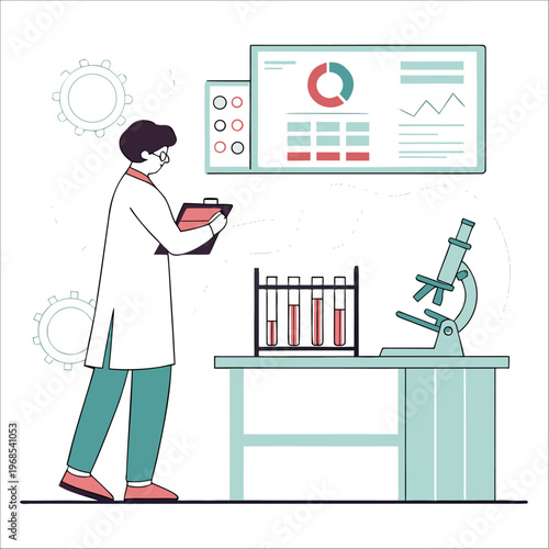 AI Powered Scientific Laboratory Research Concept