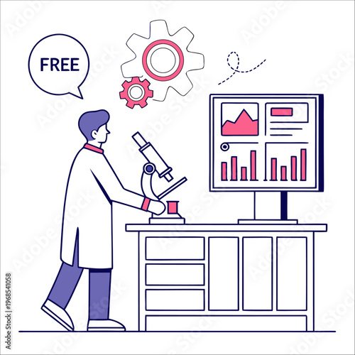 AI Powered Scientific Laboratory Research Concept