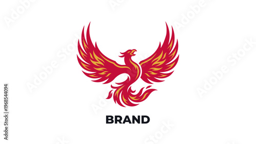 Vibrant Phoenix Logo Design Representing Rebirth, Power, and Dynamic Growth for Brand Identity and Success