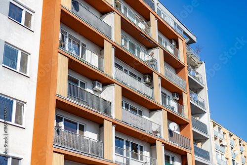 Facade of a modern residential building , Slovakia