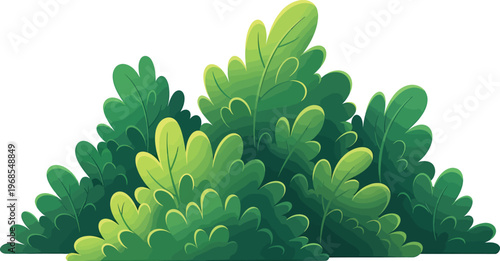 Vibrant Green Leafy Plant Illustration