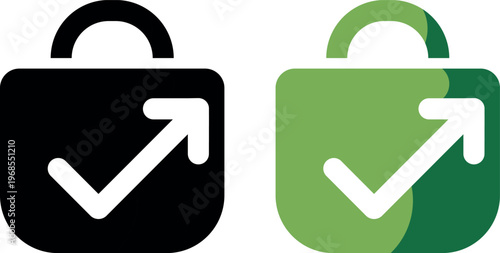 Secure Delivery Icon Set Modern Vector