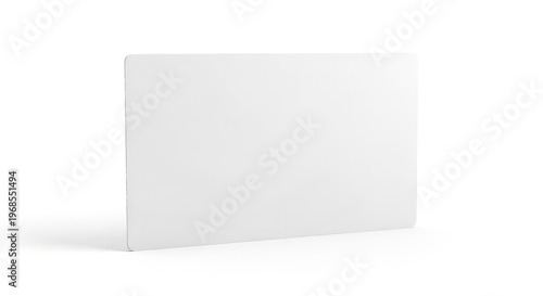 Blank White Rectangular Board Mockup with Rounded Corners