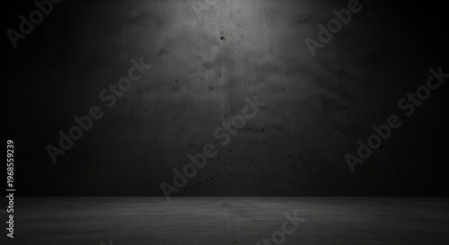 A dark and moody room with a spotlight shining down on the floor