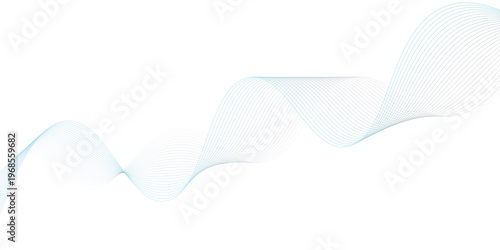 Abstract vector background with blue wavy lines. Blue wave background. Blue lines vector illustration. Curved wave. Abstract wave element.