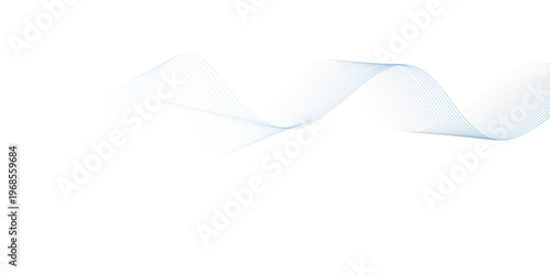 Abstract vector background with blue wavy lines. Blue wave background. Blue lines vector illustration. Curved wave. Abstract wave element.