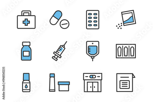 薬のアイコン イラストセット 