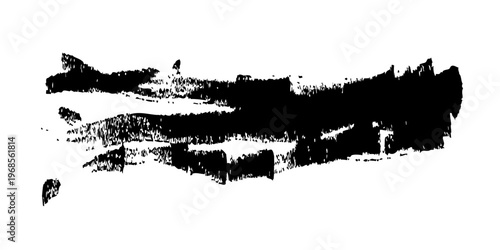 Grunge hand drawn black paint brush