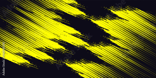 Halftone dots gradient grunge texture background blue and black color pattern. Dot pop art comic sport style vector illustration. grunge vector dots