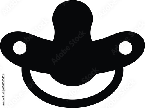 Baby pacifier dummy soother infant care vector icon