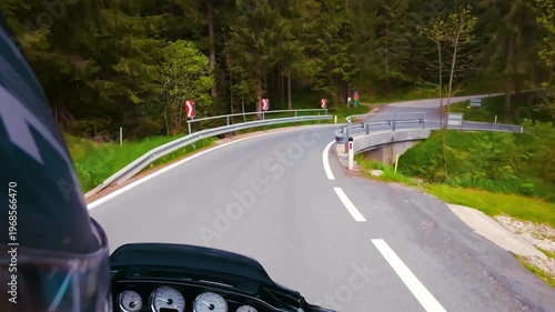 Perspektive von einem Motorrad