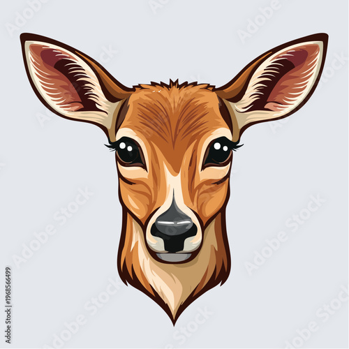 Rehkitz Gesicht Nahaufnahme – Logo Style