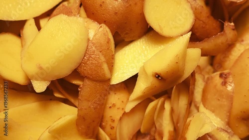 Potato peels for composting, organic kitchen waste recycling