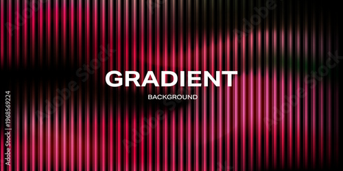 Ripple glass gradient background with vertical translucent stripes in pink and magenta over black. Glossy blurred texture with refraction effect, luminous glow, and smooth futuristic depth.