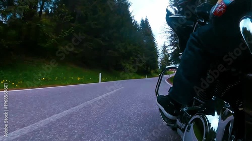 Perspektive von einem Motorrad