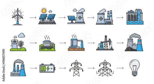 Diverse Energy Sources - Wind, Solar, Nuclear, Hydro, Geothermal, and Battery Storage.