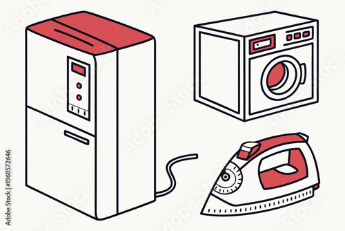 Vector household appliances icons. Part 5 .vector
