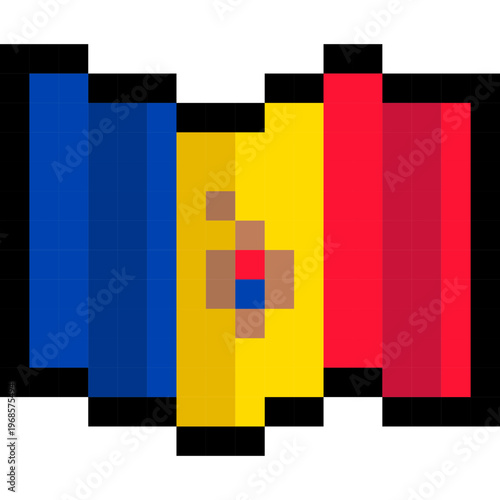 Romania flag pixel