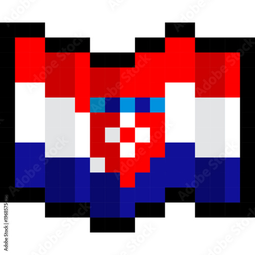 Croatia flag pixel