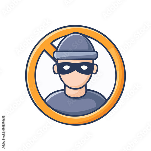 Iconic representation of robust digital security and anti-theft measures, symbolizing protection against cyber threats, unauthorized access, and data privacy breaches