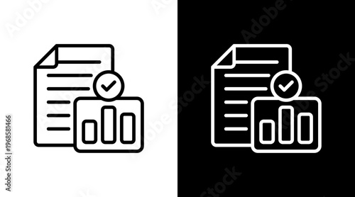 Performance Metrics White Icon Set Design